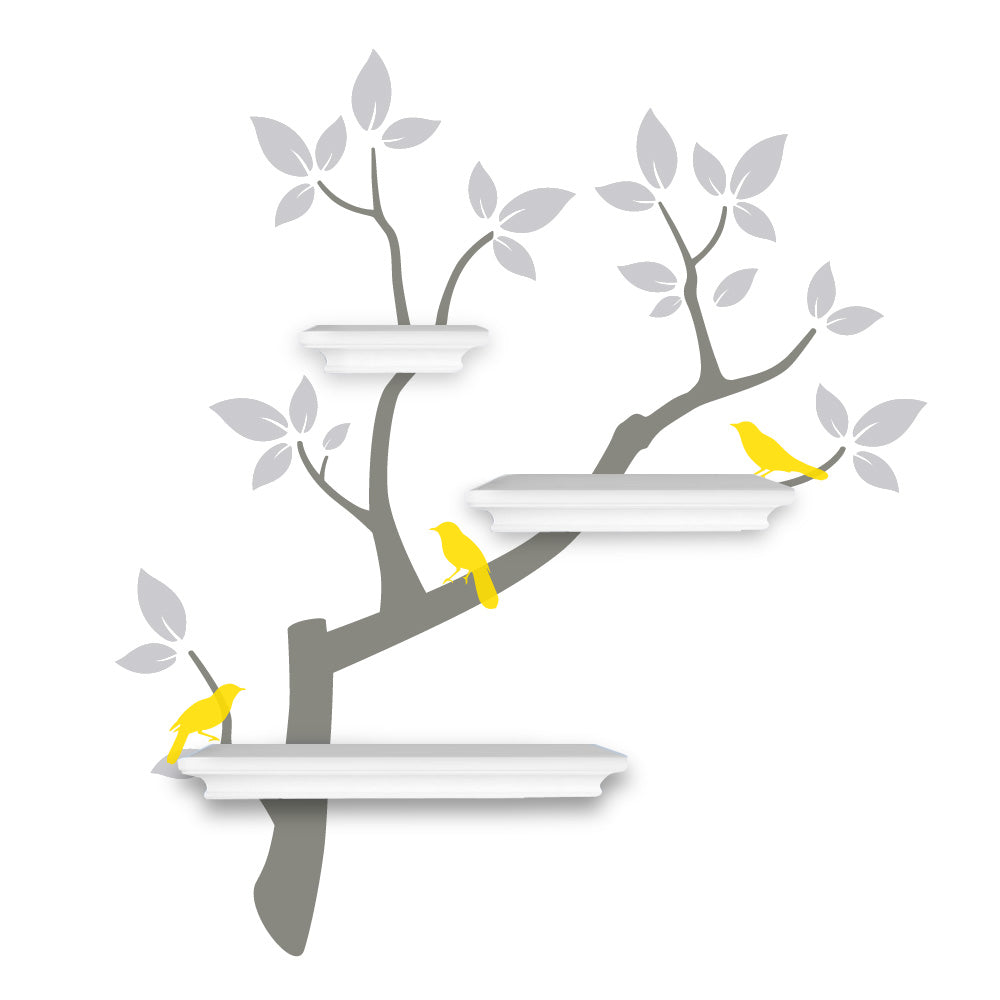 Chinoiserie Branch decal for shelving