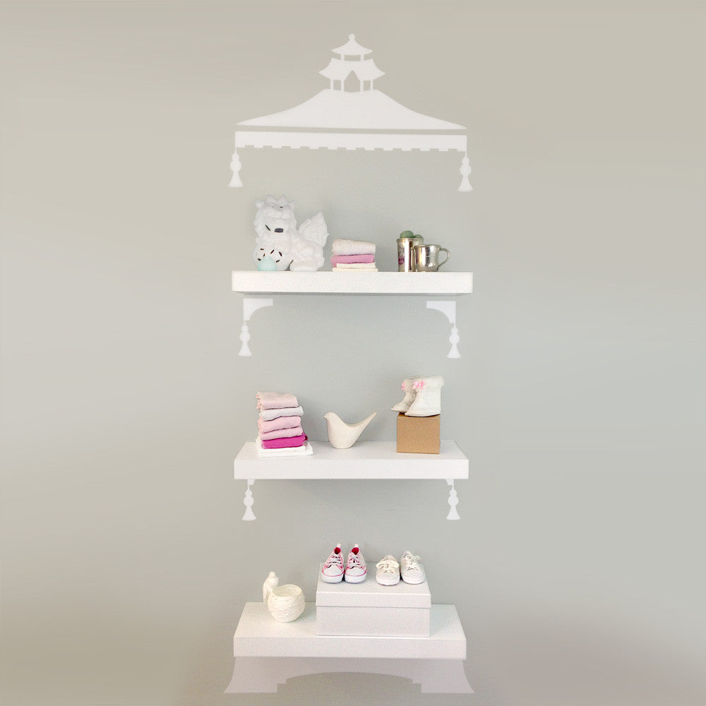 Chinoiserie Pagoda Etagere Decal Set