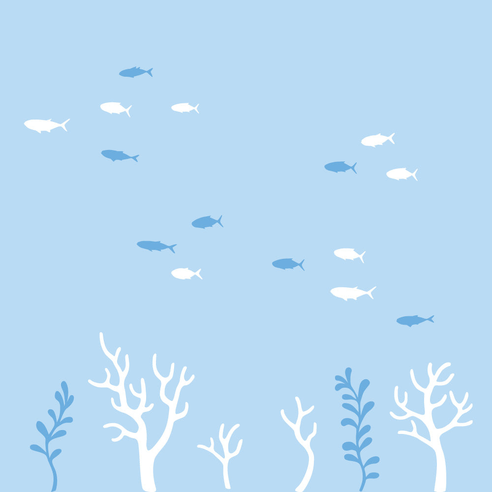 Coral Under the Sea Mural Decal Set